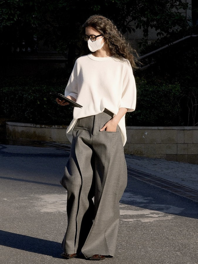 Round Neck Oversize T-Shirt_BDHL4615