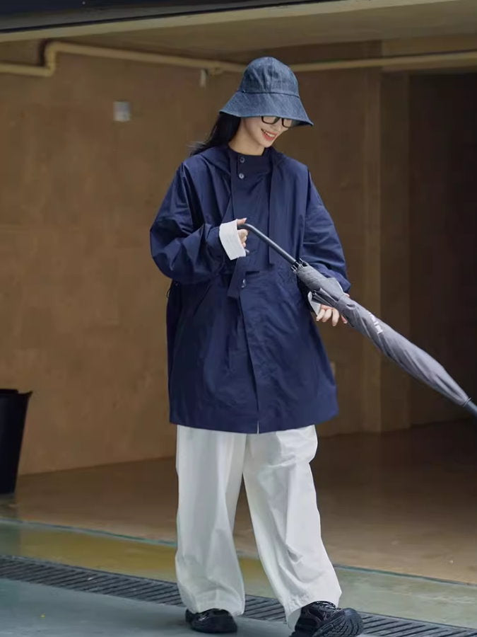 Hooded nylon coat_BDHL4998