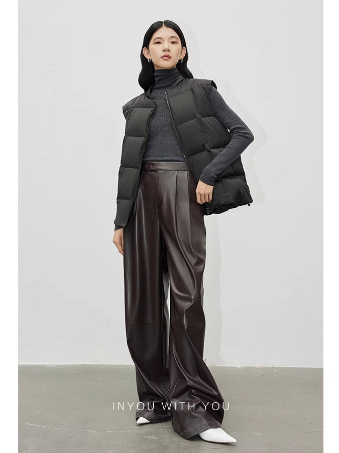 Eco-leather wide-leg pants_BDHL5109