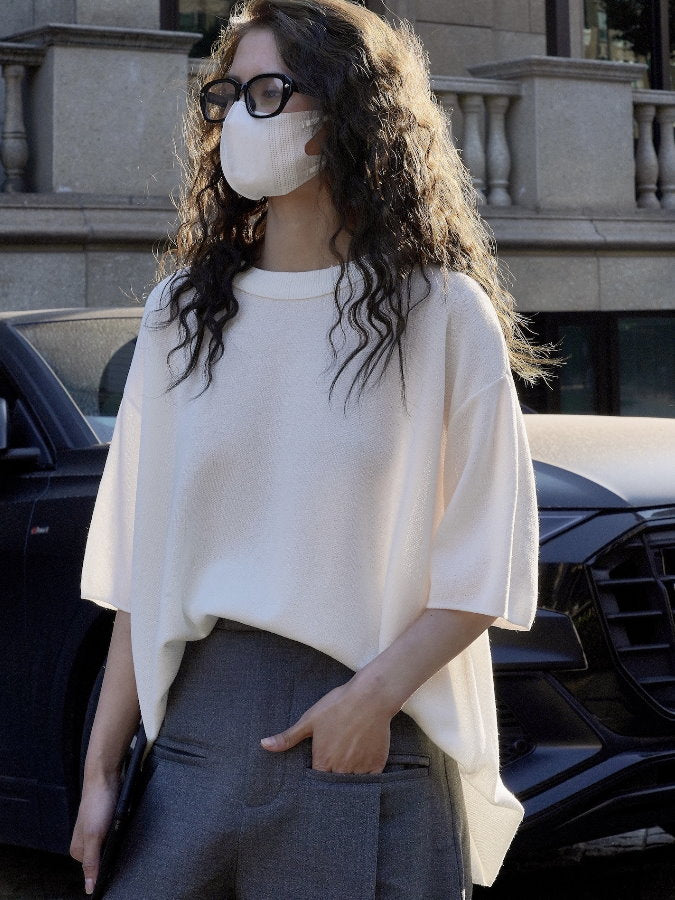 Round Neck Oversize T-Shirt_BDHL4615