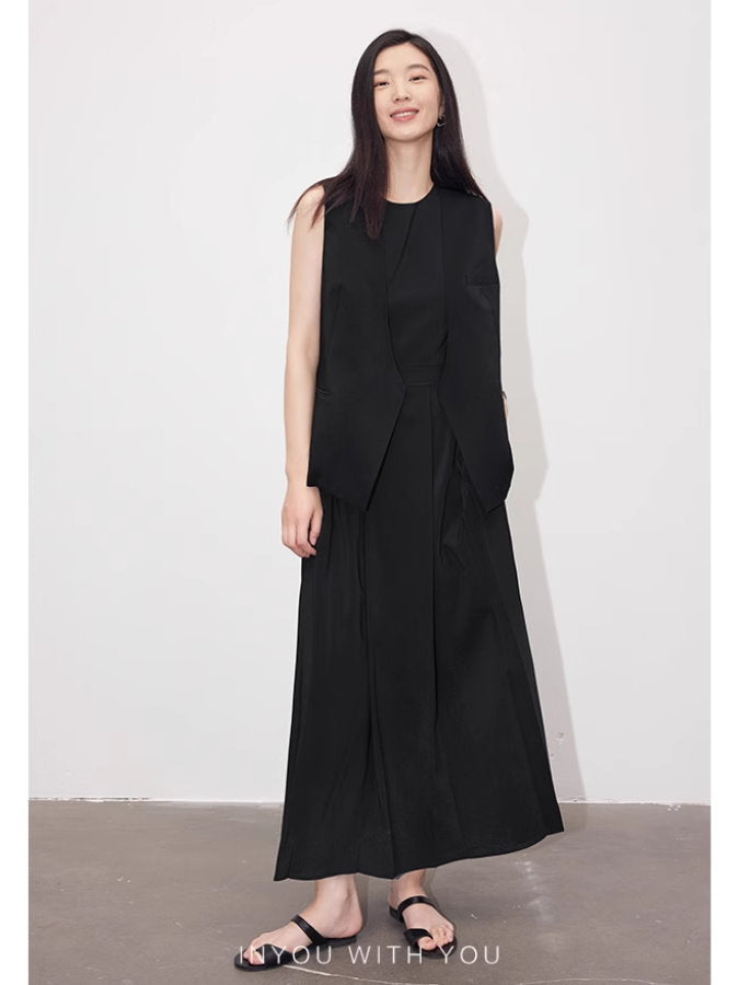 V-Neck Buttonless Vest_BDHL4903