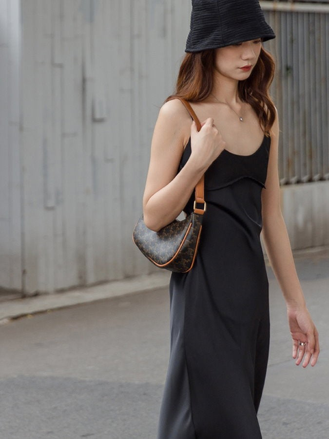 Open Back Satin Cami Dress_BDHL4605