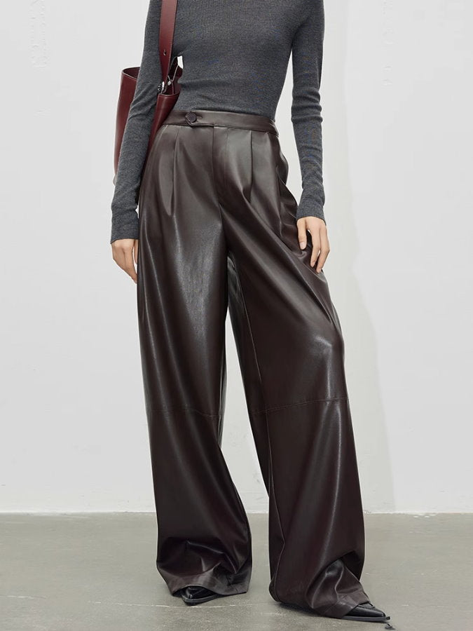 Eco-leather wide-leg pants_BDHL5109 – HELROUS