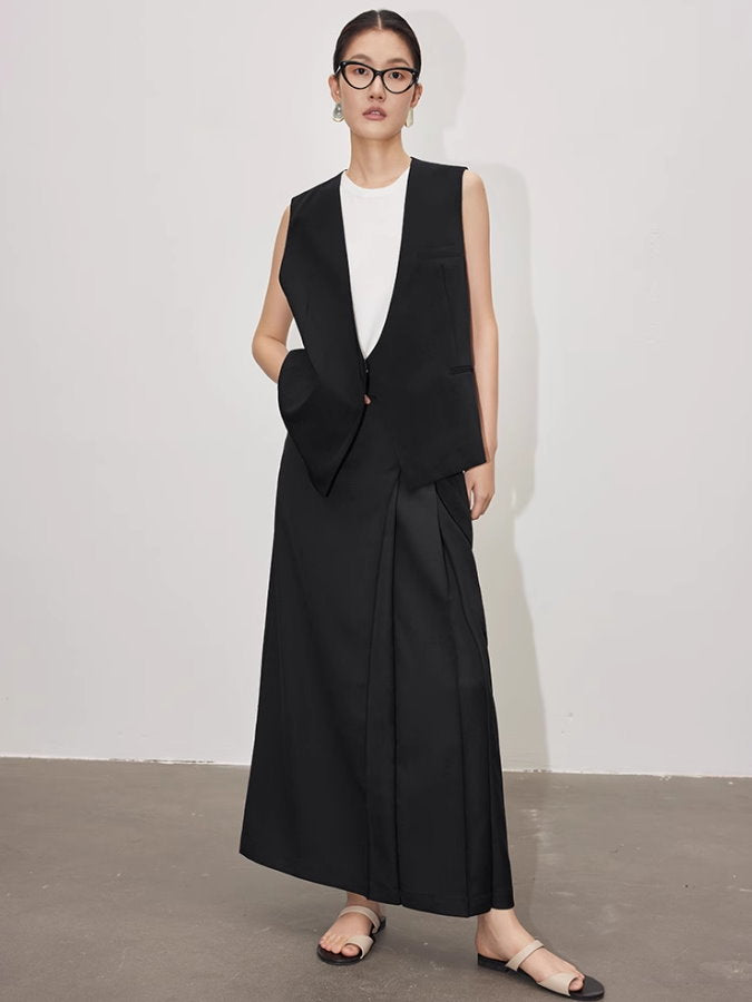 V-Neck Buttonless Vest_BDHL4903