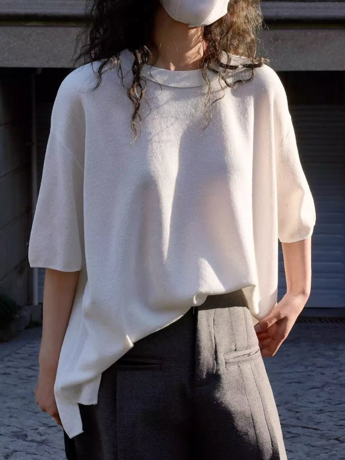 Round Neck Oversize T-Shirt_BDHL4615