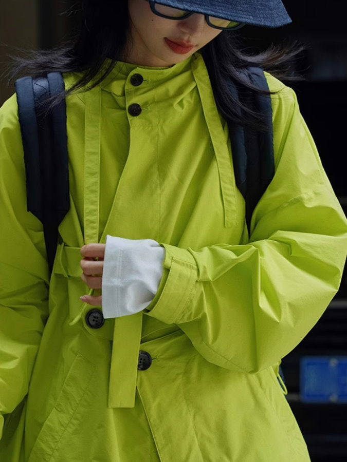 Hooded nylon coat_BDHL4998
