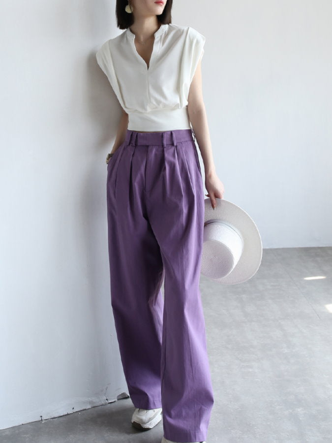 keyneck power shoulder cropped shirt_BDHL4582