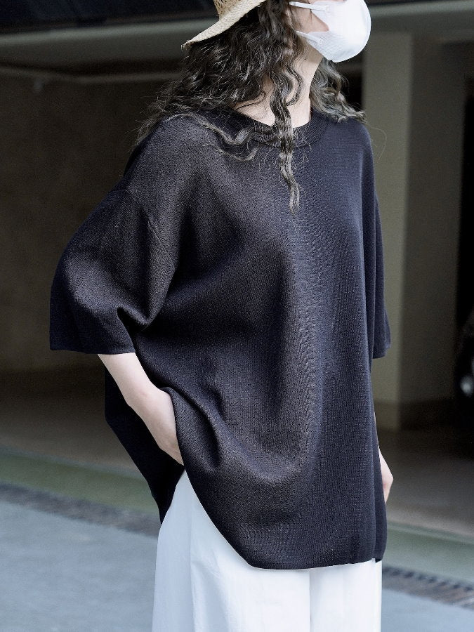 Round Neck Oversize T-Shirt_BDHL4615