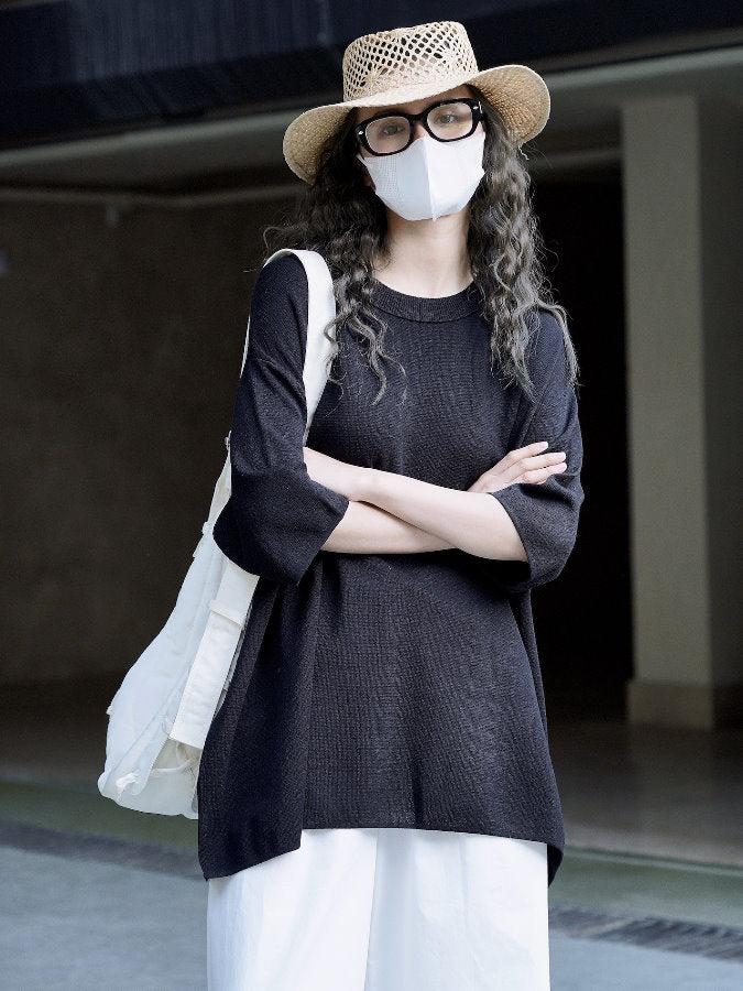 Round Neck Oversize T-Shirt_BDHL4615