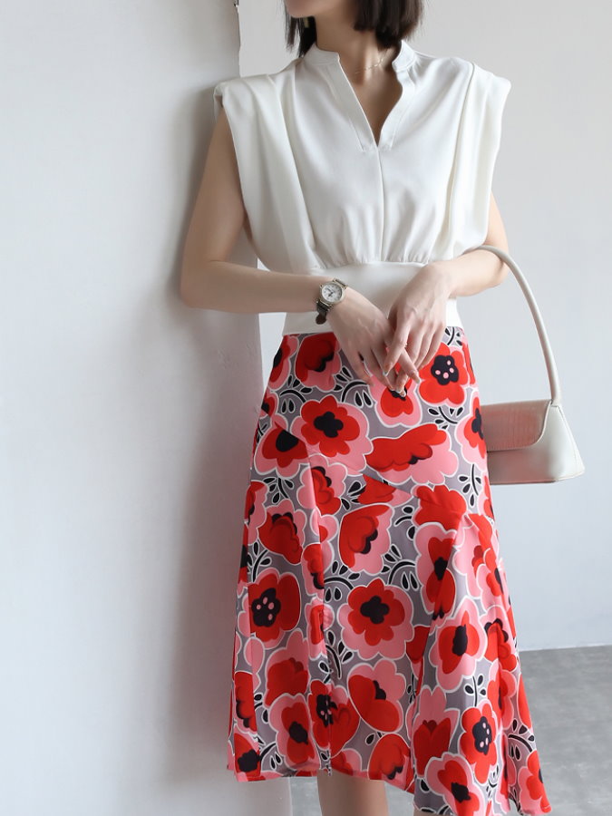 keyneck power shoulder cropped shirt_BDHL4582