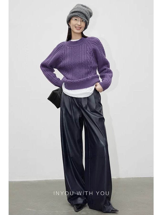 Eco-leather wide-leg pants_BDHL5109
