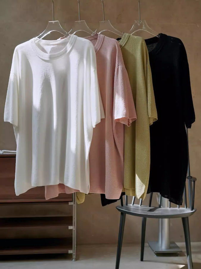 Round Neck Oversize T-Shirt_BDHL4615
