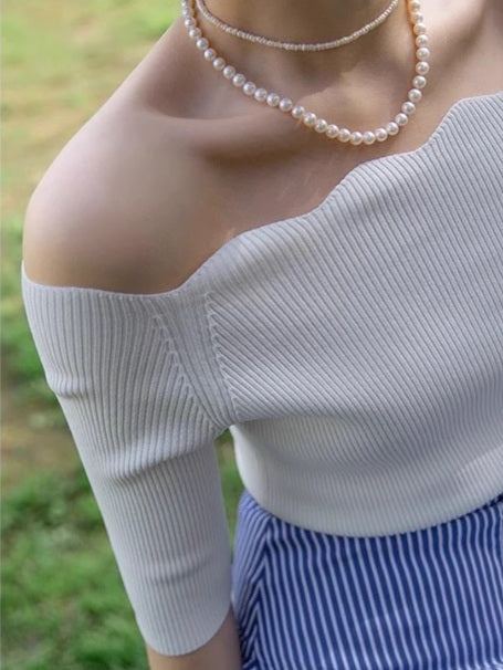 單肩針織上衣_BDHL7113