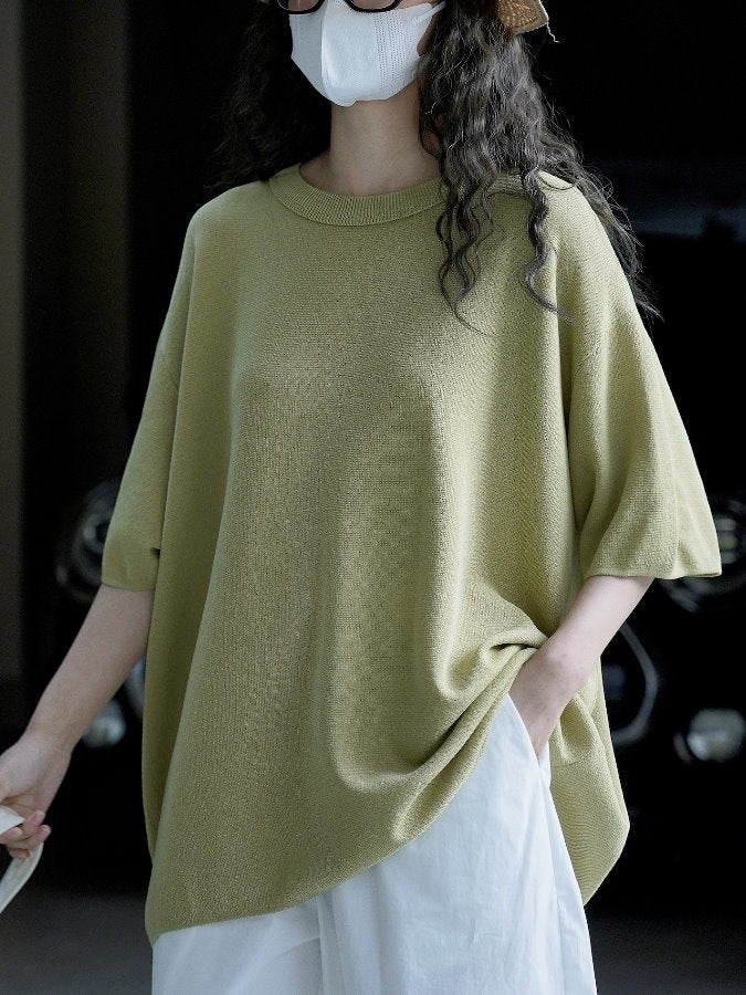 Round Neck Oversize T-Shirt_BDHL4615