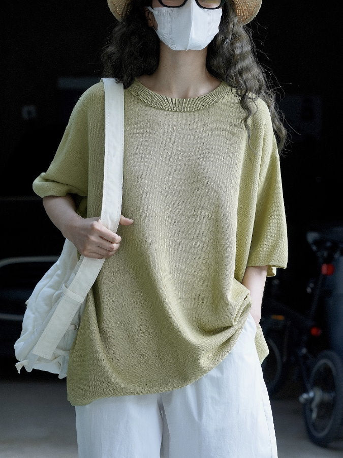 Round Neck Oversize T-Shirt_BDHL4615