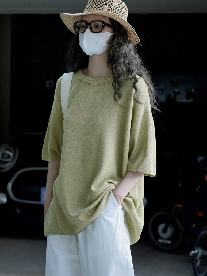 Round Neck Oversize T-Shirt_BDHL4615