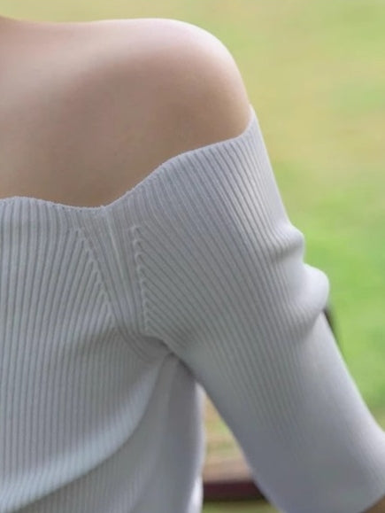 單肩針織上衣_BDHL7113