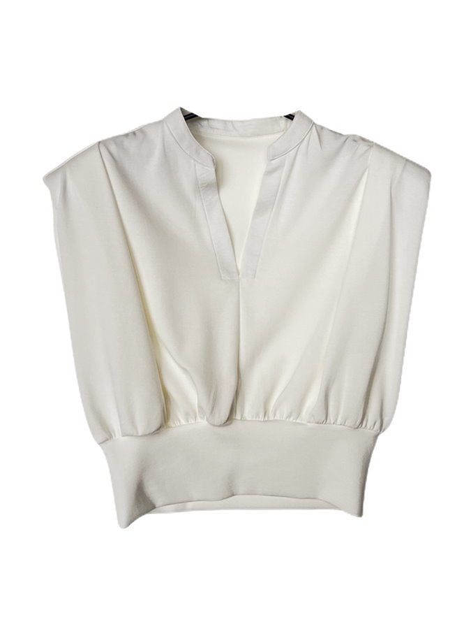 keyneck power shoulder cropped shirt_BDHL4582