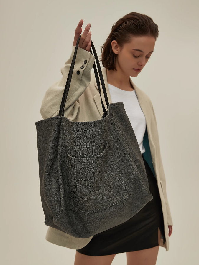 Imitation denim tote bag_BDHL4970