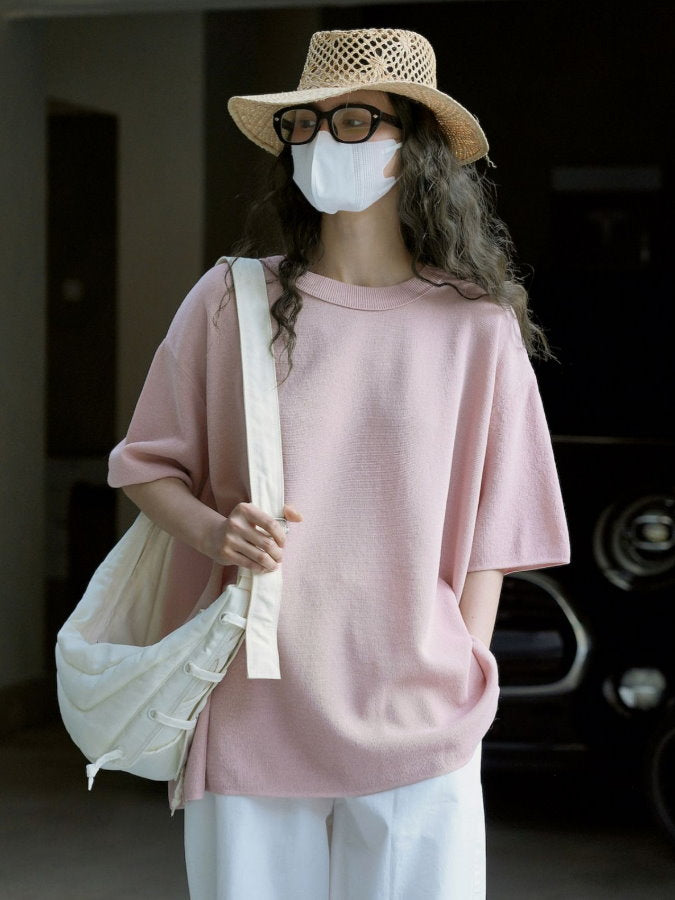Round Neck Oversize T-Shirt_BDHL4615