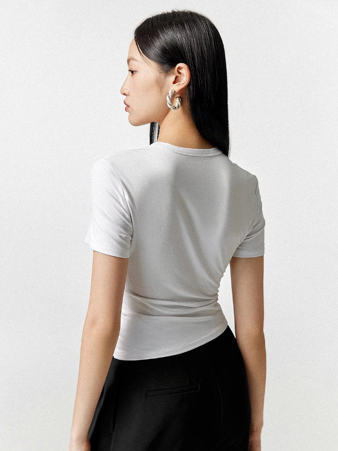 Diagonal hem T-shirt_BDHL4847