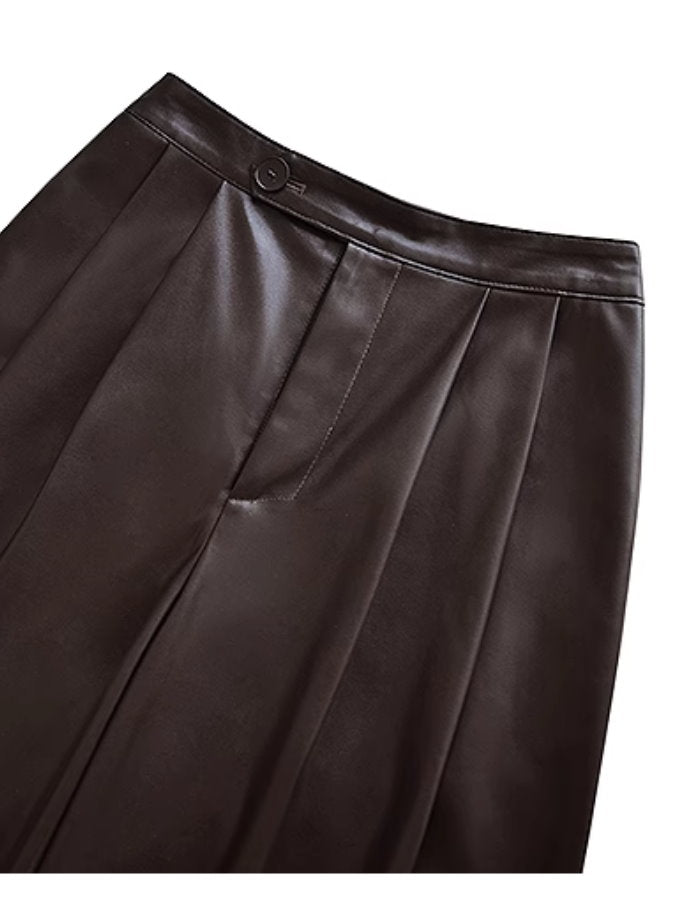 Eco-leather wide-leg pants_BDHL5109
