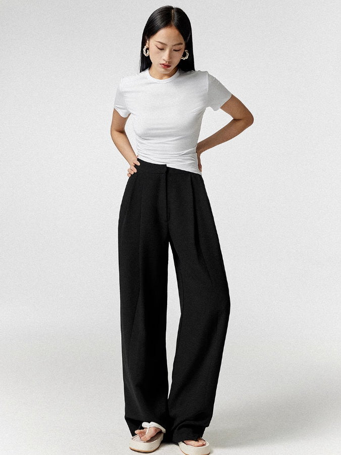 Diagonal hem T-shirt_BDHL4847