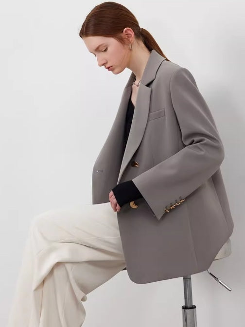 金色羈扣休閒西裝外套_BDHL7144