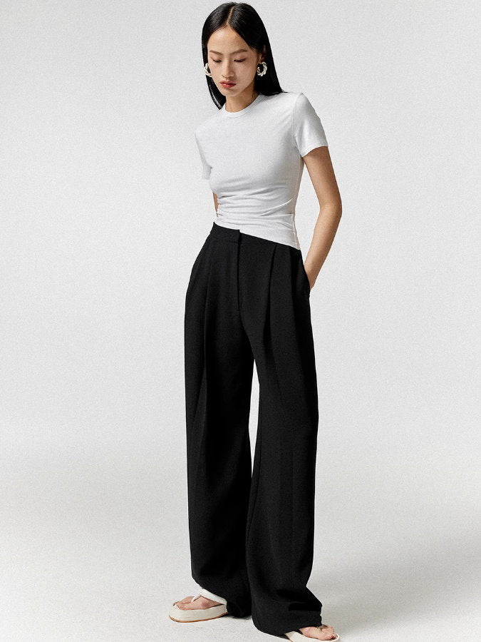 Diagonal hem T-shirt_BDHL4847