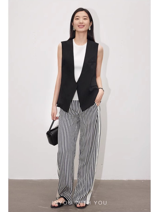 V-Neck Buttonless Vest_BDHL4903