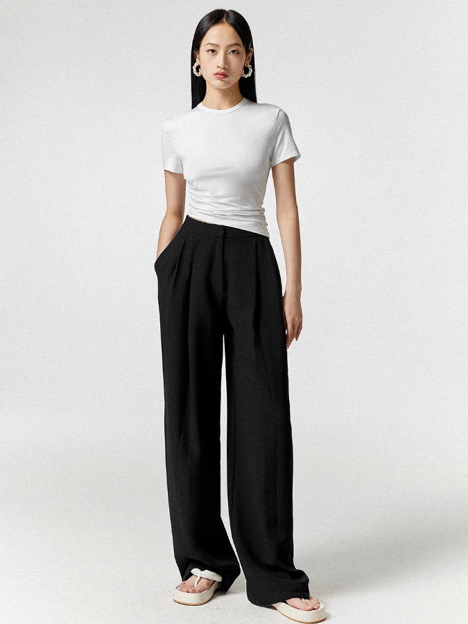 Diagonal hem T-shirt_BDHL4847