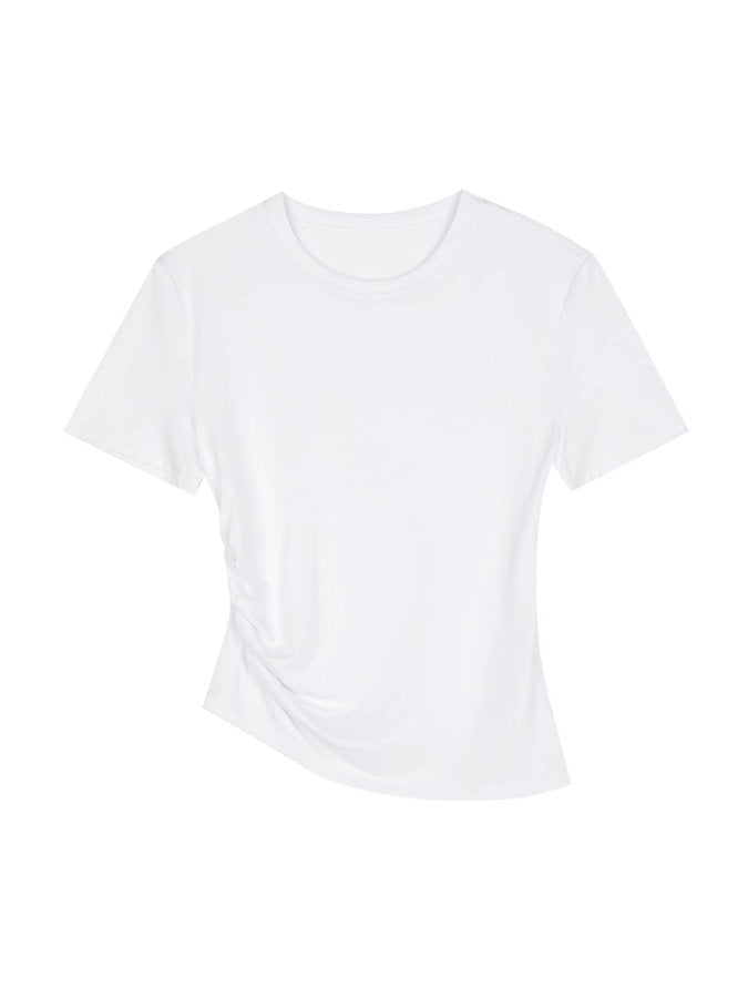 Diagonal hem T-shirt_BDHL4847