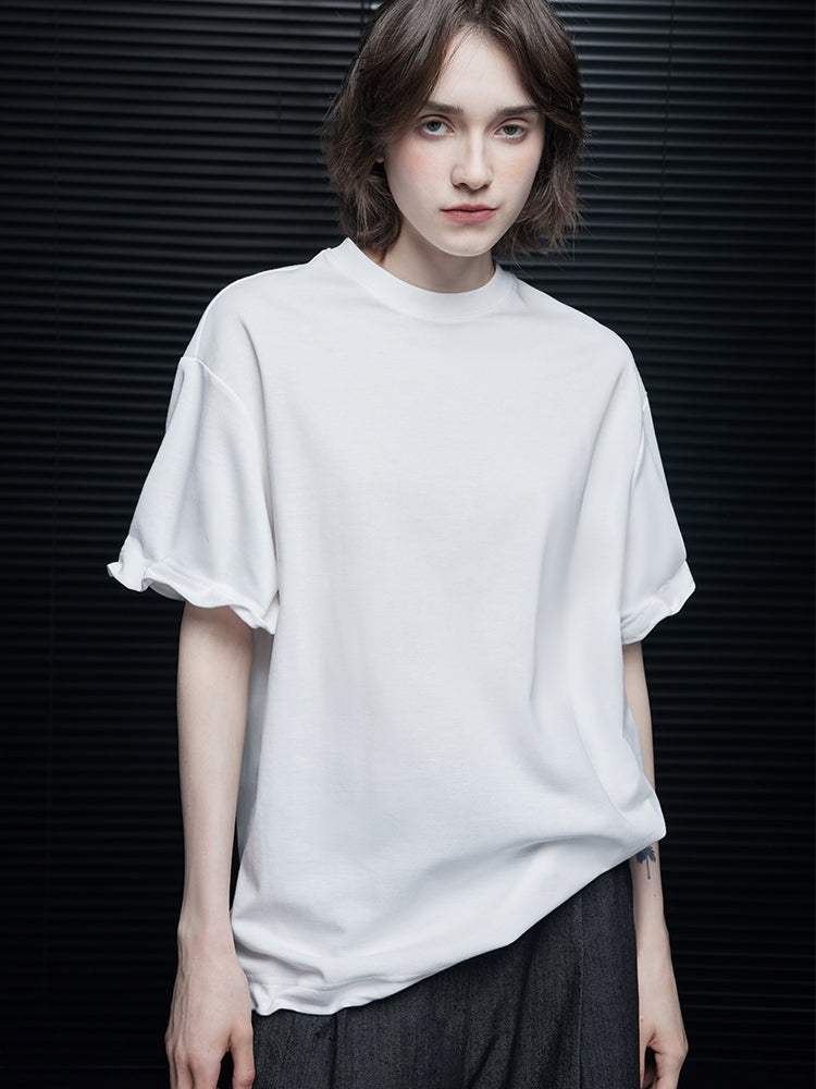 設計袖白色T卹_BDHL7608