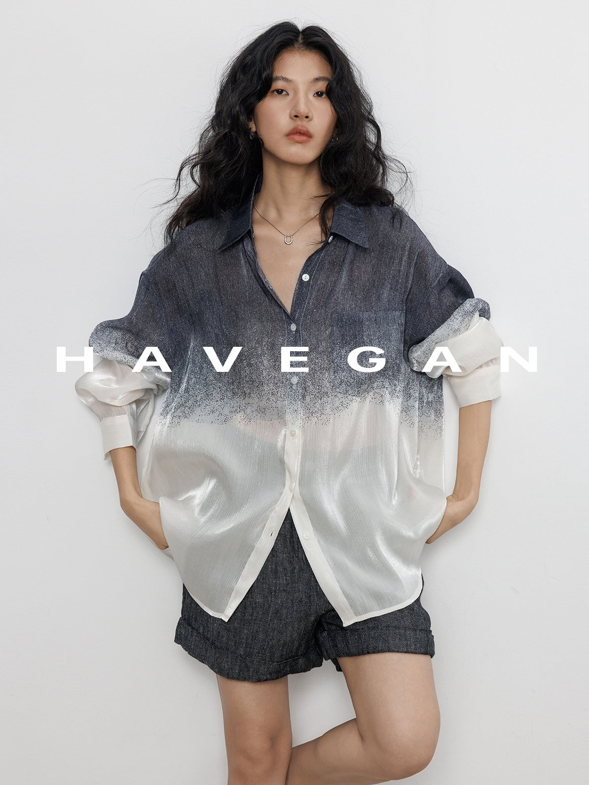 設計漸層印花襯衫_BDHL7604