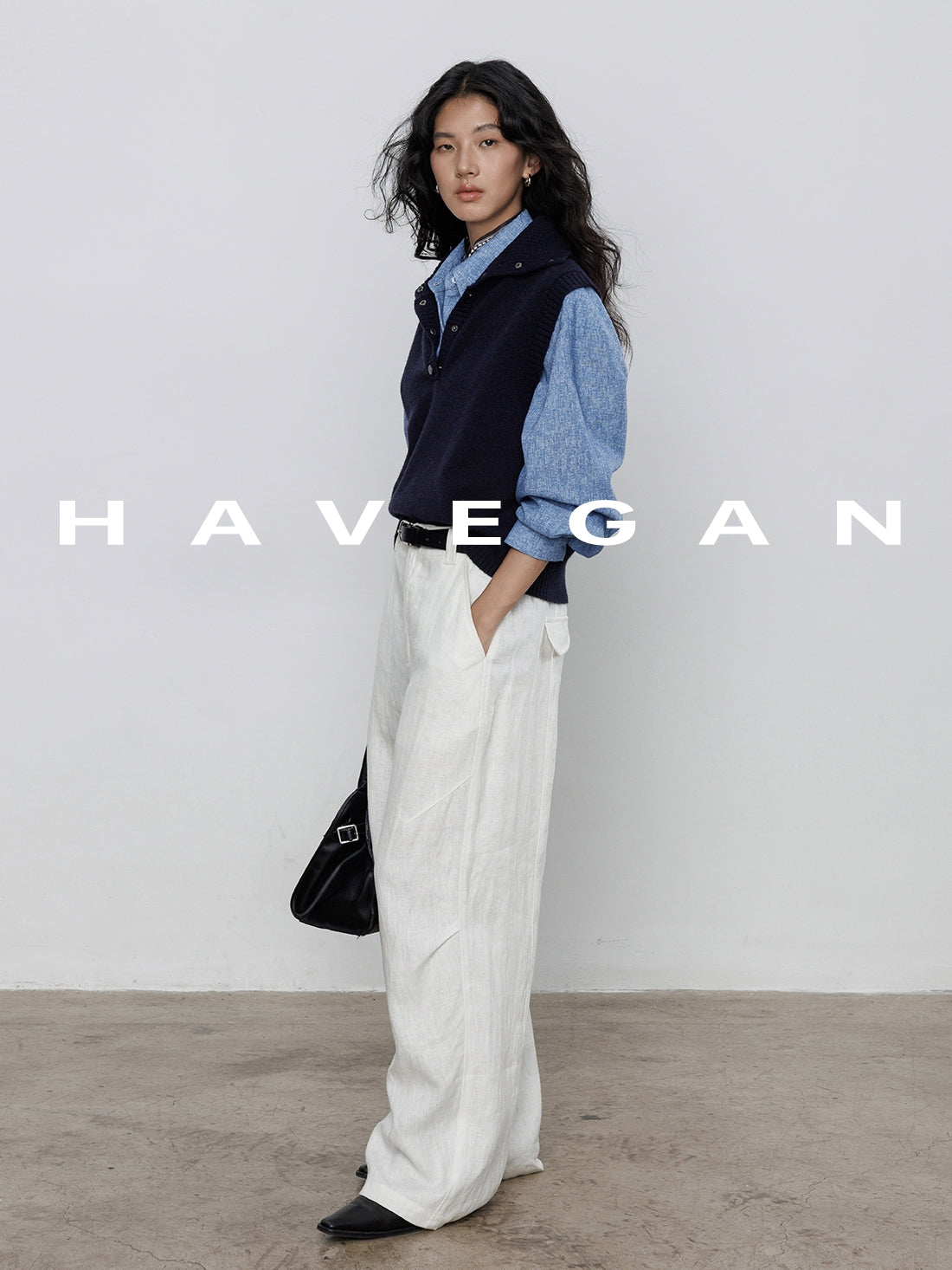 荷葉邊無袖針織背心_BDHL7708