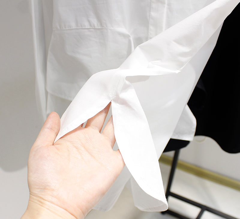 One Side Ruffle Shirt_HL3571