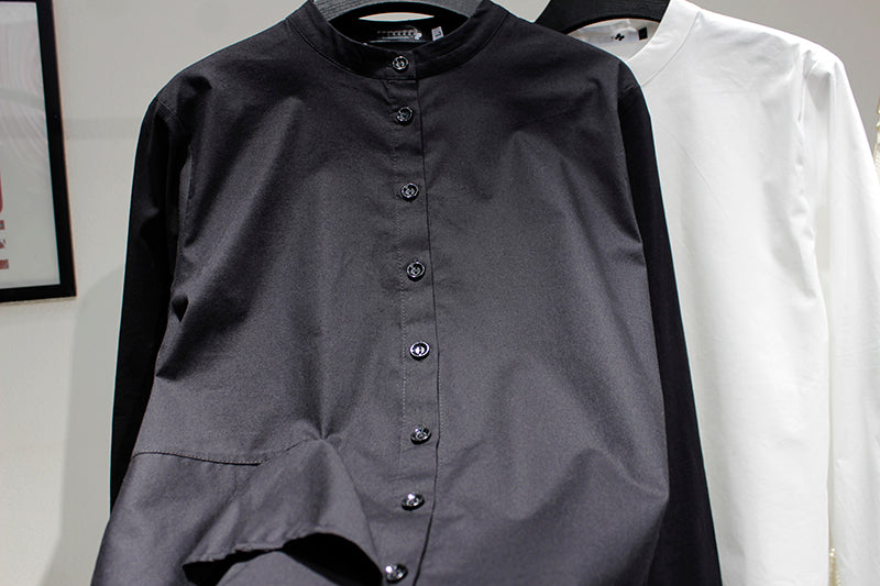 One Side Ruffle Shirt_HL3571