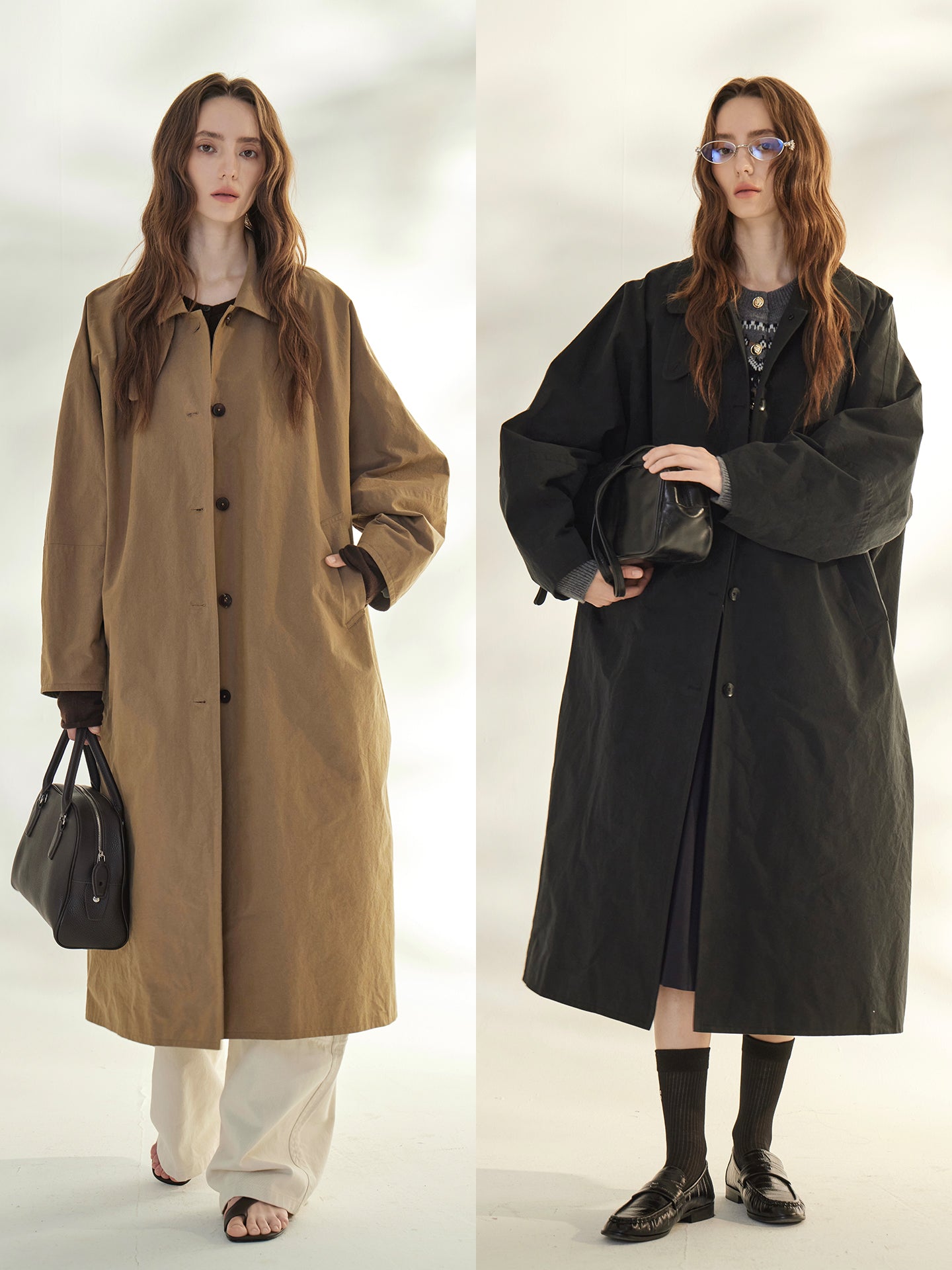 Simple Lapel Trench Coat_BDHL7687