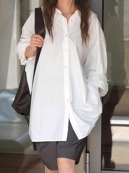 Loose-Fitting Back Collar Shirt_BDHL7381