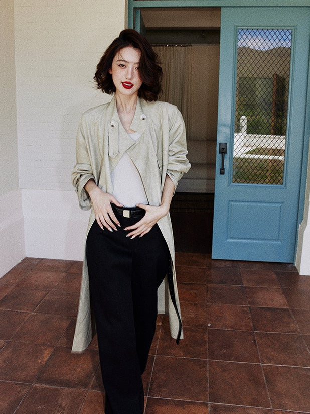 Large-Pocket Long Trench Coat_BDHL7756