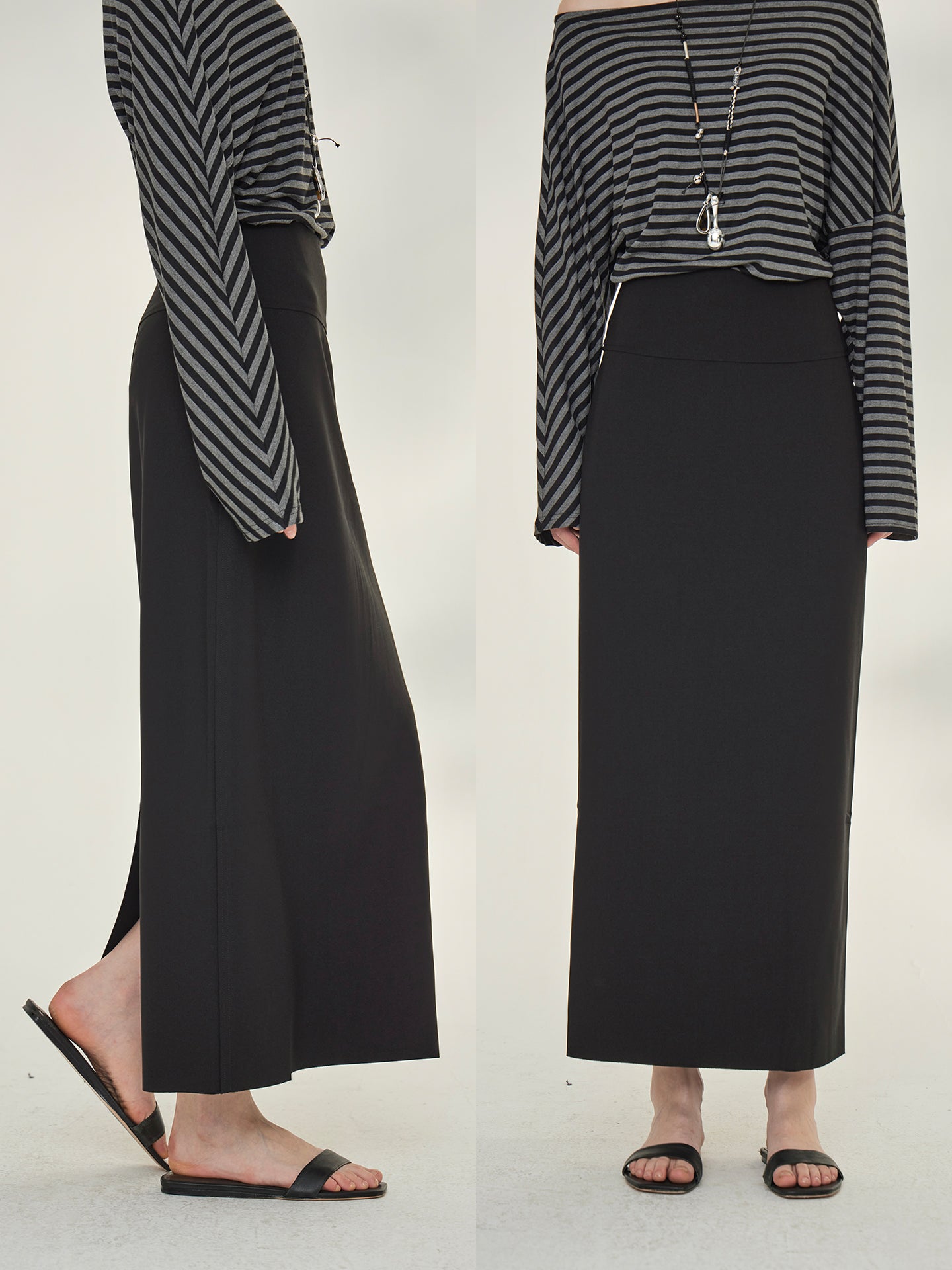 條紋上衣或彈性修身裙_BDHL7739