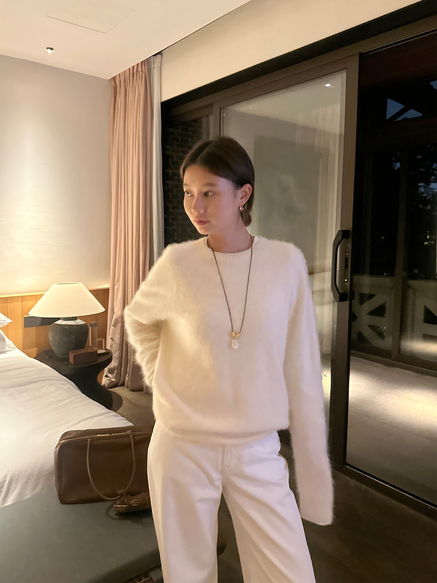 寬鬆拉絨針織上衣_BDHL7846