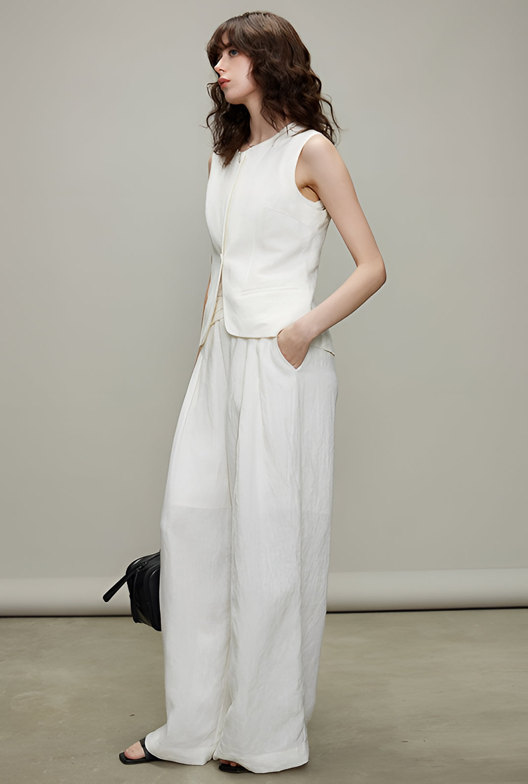 薄亞麻長袖襯衫或寬褲_BDHL6329