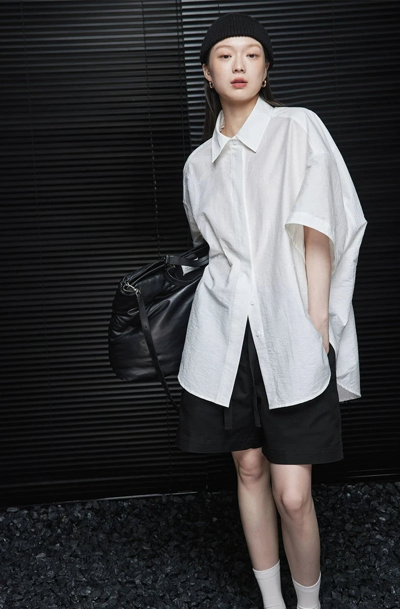 Loose-Fitting Short-Sleeved Shirt_BDHL6037
