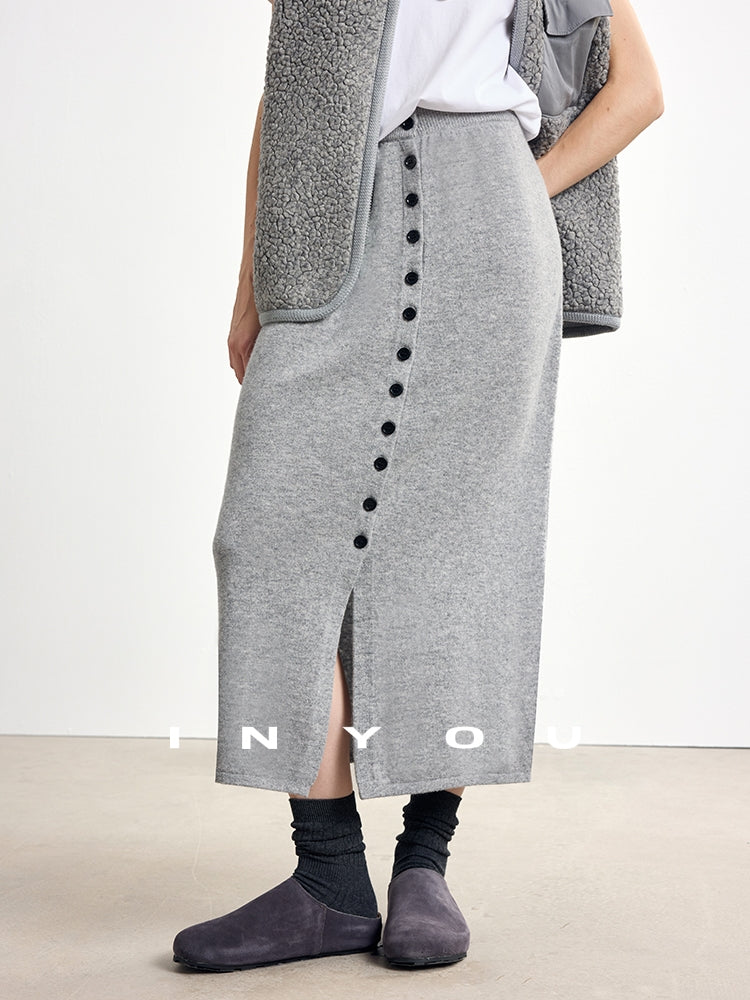 前扣修身針織裙_BDHL7749