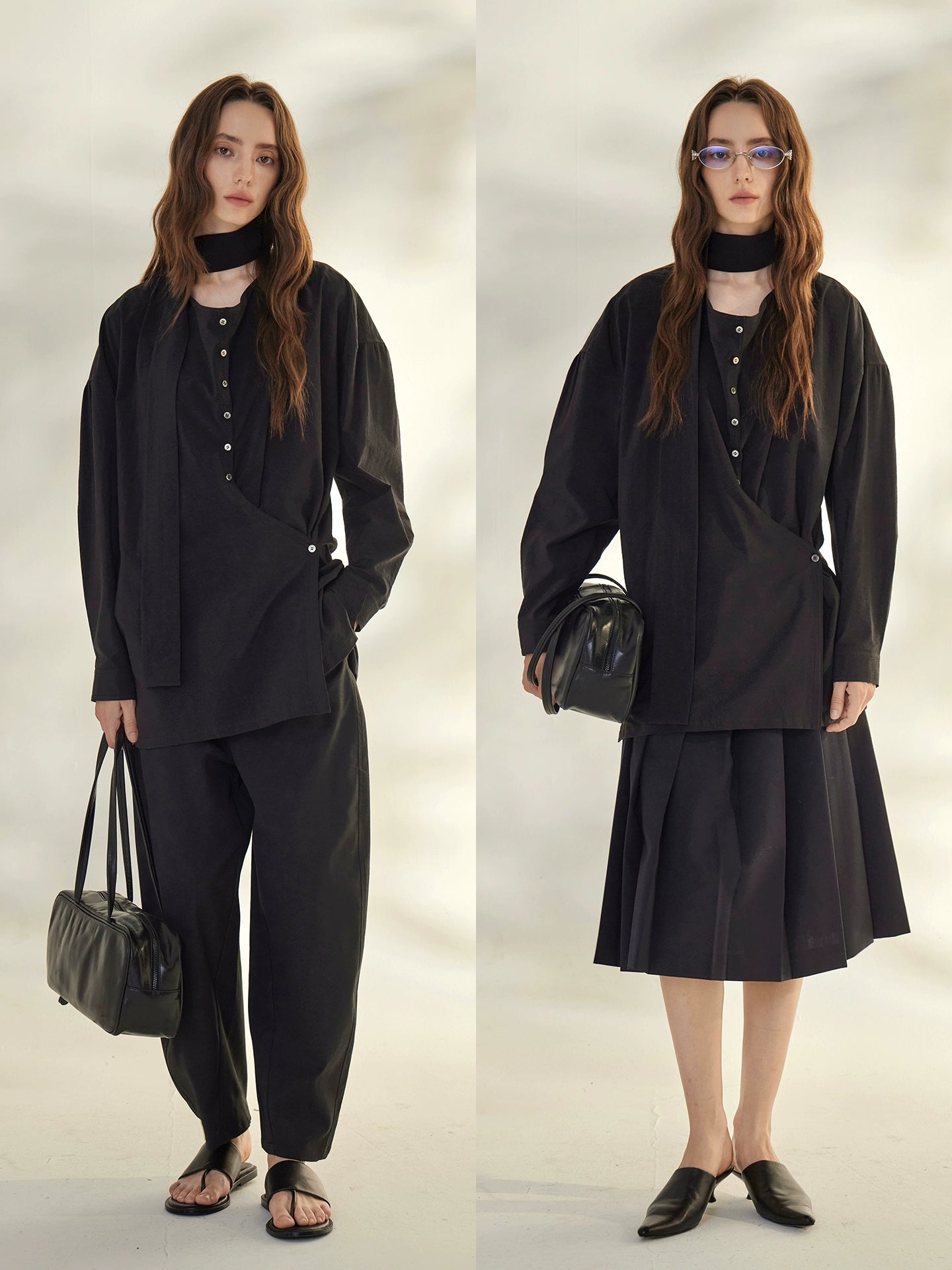 蝴蝶結繫帶垂墜上衣_BDHL7667