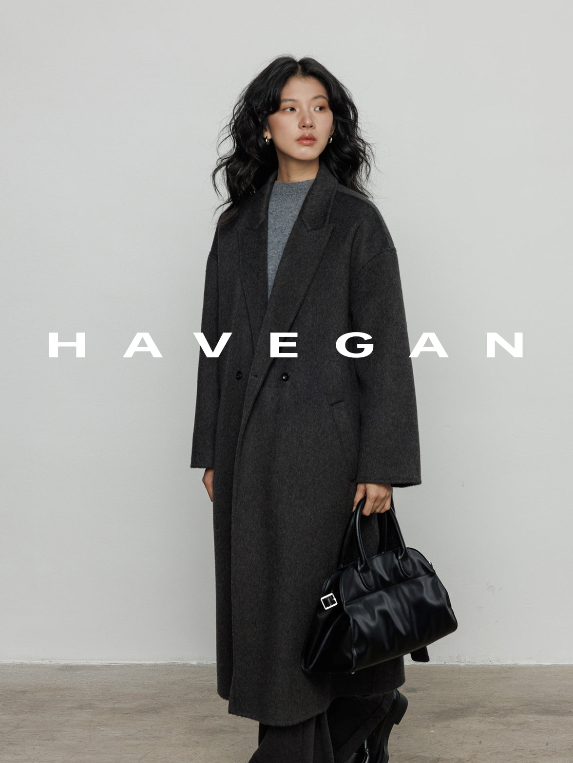 翻領腰帶長版大衣_BDHL7890