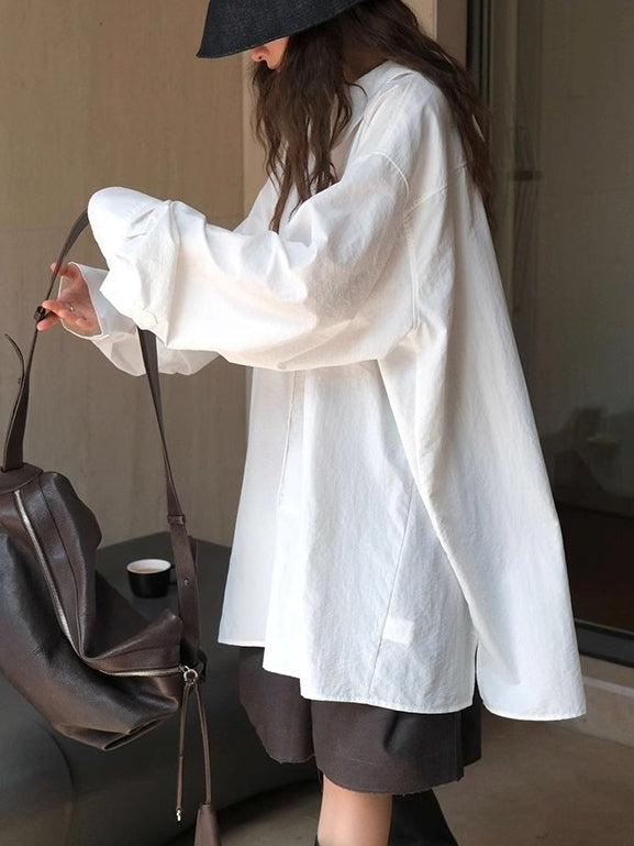 Loose-Fitting Back Collar Shirt_BDHL7381