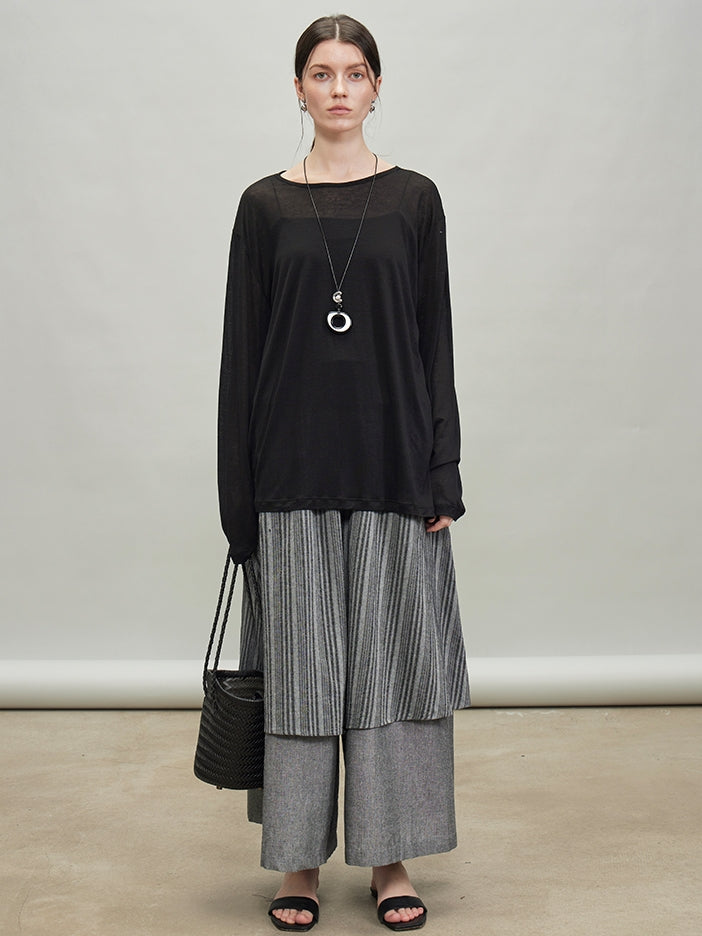寬鬆慵懶透氣針織上衣_BDHL7336