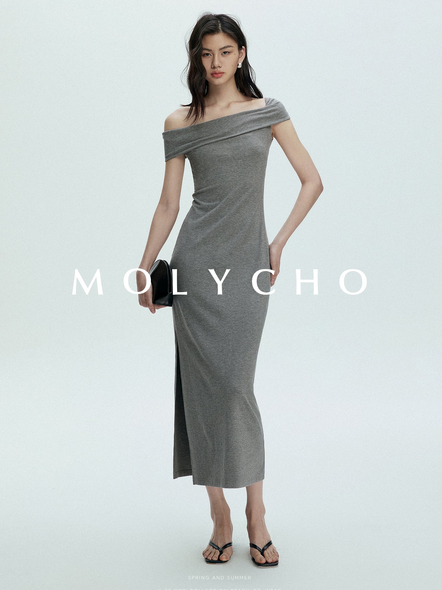 One-Shoulder Slim Dress_BDHL7390